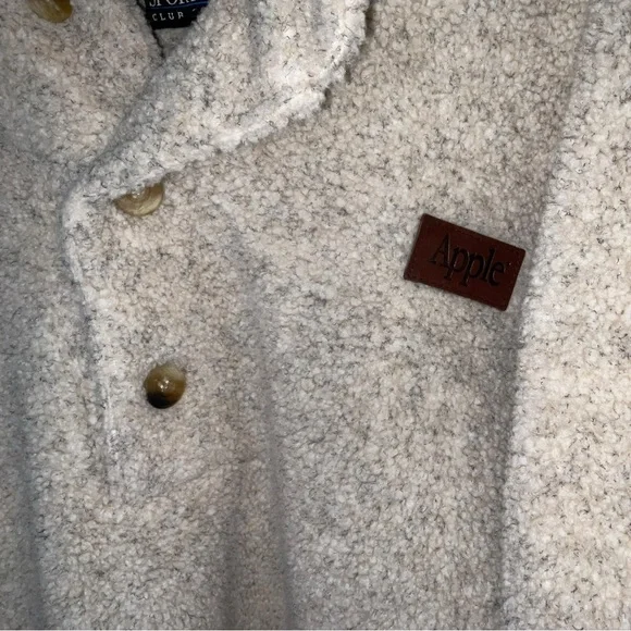 Sportsmaster Club Collection Apple logo Sherpa Pullover | Size L | Made in USA - Picture 4 of 8